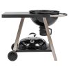 MIR709 Faszenes grill polccal és kerekekkel 56 cm