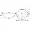 KR-707 fekete-arany kerámia design mosdó